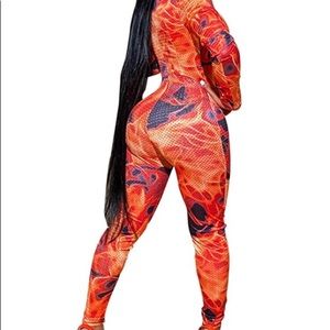 s size zip up bodycon jumpsuit size 1/2x